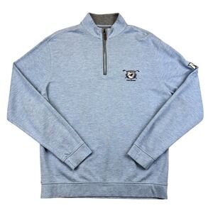 Johnnie-O Sweatshirt Mens Medium Blue Quarter Zip Golf‎ Outing Pullover CJ Hesse